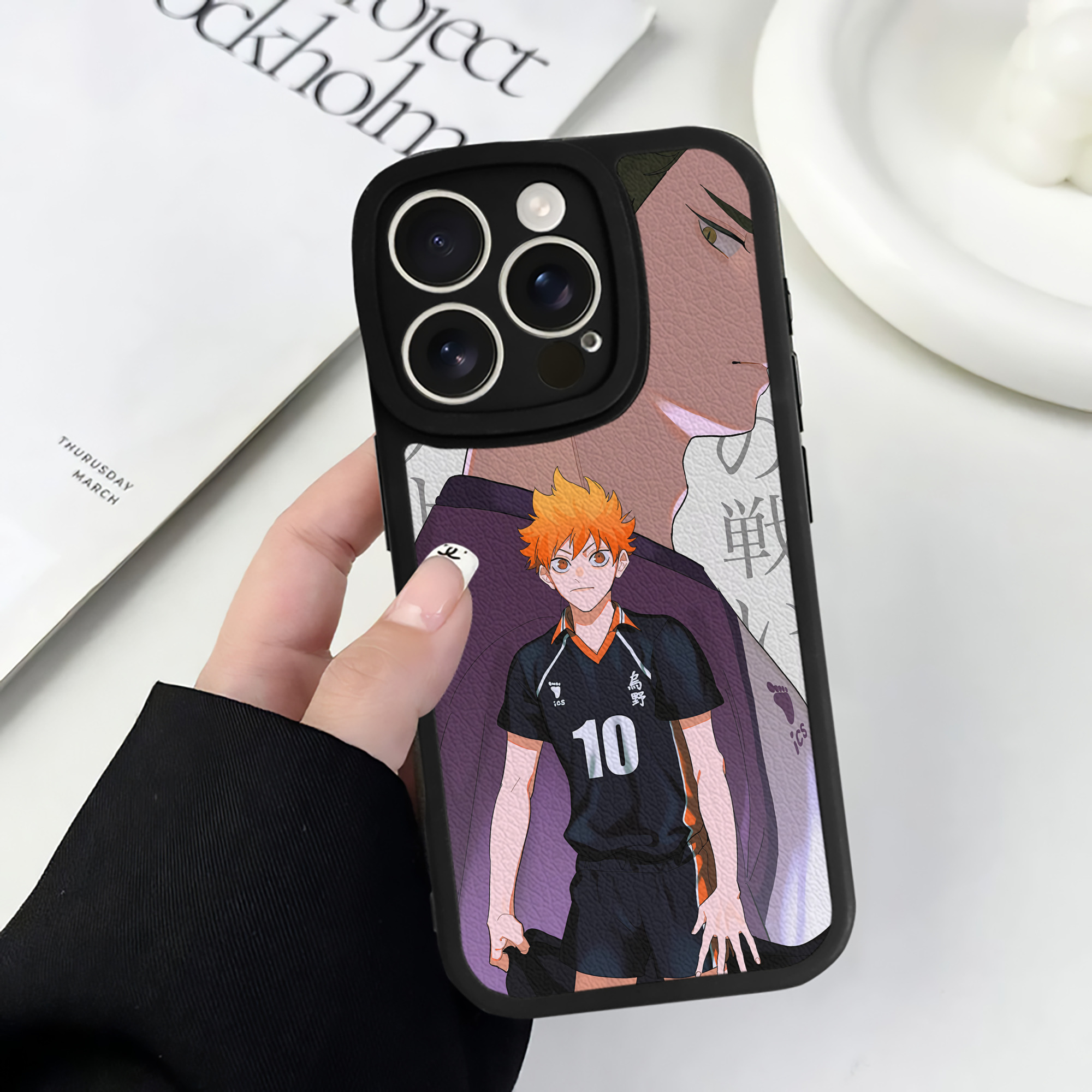 （画像用） ハイキュー!! Haikyu!! 【iPhone 16シリーズ対応】シリコンスマホケース（レザー調） 材質：シリコン